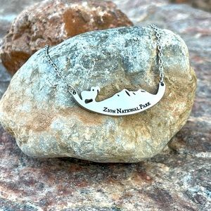 Zion National Park Necklace - Hiking, Trail, Running, Sport, Travel